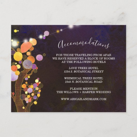 Deep Paarse bruiloft woonruimte Briefkaart (Voorkant)