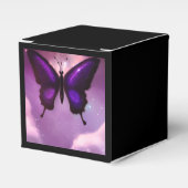 Deep Paarse Butterfly Bedankdoosjes (Voorkant Zijde)