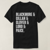 Deep Paarse Classic line-up T-shirt (Design voorkant)