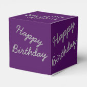 Deep Paarse Classic Party Favor Boces Bedankdoosjes (Achterkant)