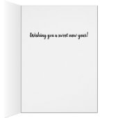 Deep Paarse Dahlia Bloem Rosh Hashanah Kaart (Binnen (Rechts))