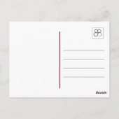 Deep Paarse Dahlia Flower Briefkaart (Achterkant)