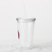 Deep Paarse Dahlia Flower gepersonaliseerd Acryl Drinkbeker (Links)