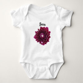 Deep Paarse Dahlia Flower gepersonaliseerd Romper