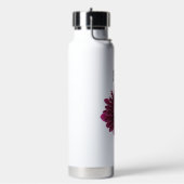 Deep Paarse Dahlia Flower gepersonaliseerd Waterfles (Links)