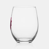 Deep Paarse Dahlia Flower gepersonaliseerd Wijnglas Zonder Voet (Links)