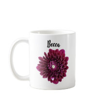 Deep Paarse Dahlia Flower Gepersonaliseerde Mok