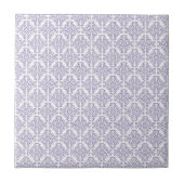 Deep Paarse  Damask Pattern Tegeltje (Voorkant)