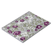 Deep Paarse Floral Notitieboek (Linkerzijde)