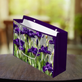 Deep Paarse Irisa Floral Large Cadeautasje