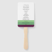 Deep Paarse King Protea Waterverf Art Handwaaier (Achterkant)