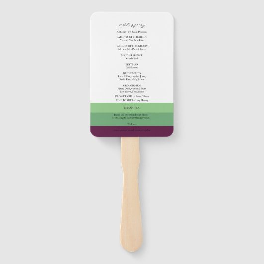 Deep Paarse King Protea Waterverf Art Handwaaier (Achterkant)