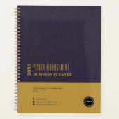 Deep Paarse Leather, Gold Professional Planner (Voorkant)