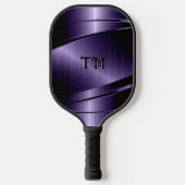 Deep paarse metalen textuur geometrisch ontwerp pickleball paddle (Voorkant)