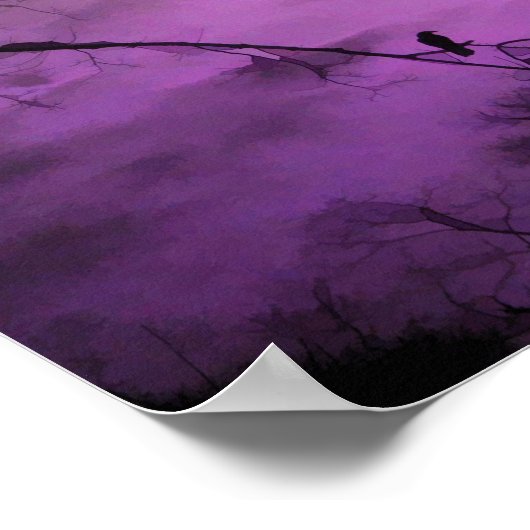 Deep Paarse Moonlight Poster (Hoek)