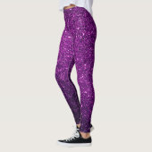 Deep Paarse Mousserende Glitter Glam Leggings (Links)