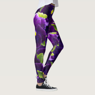 Deep Paarse Pansy Clusters: majestueuze schoonheid Leggings