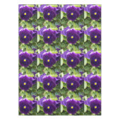 Deep Paarse Pansy Struiken Tafelkleed (Voorkant)