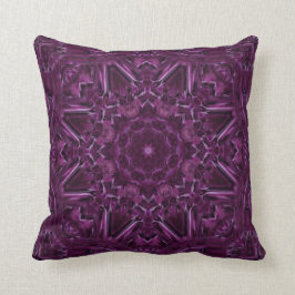 Deep Paarse Plum Waterverf Mandala Sierkussen
