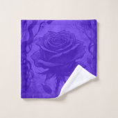 Deep Paarse Rozen Motif Bad Handdoek (Wasdoekje)