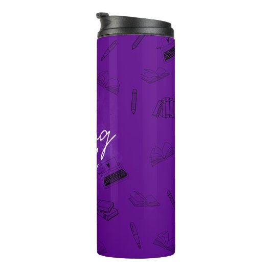 Deep Paarse Schrijven Brandstof Mok (Geroteerd rechts)