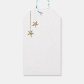 Deep Paarse Silver Stars Wizard Cadeft Label Cadeaulabel (Achterkant)
