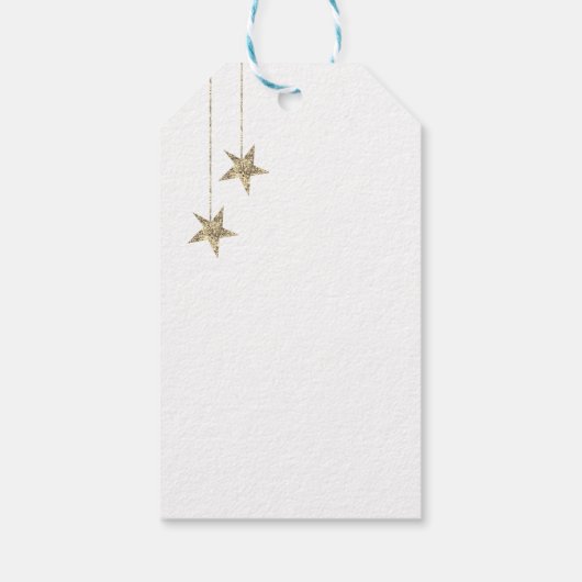 Deep Paarse Silver Stars Wizard Cadeft Label Cadeaulabel (Achterkant)