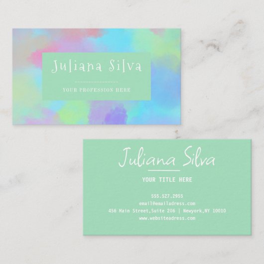 Deep Paarse Soft Visitekaartje (Voorkant / Achterkant)