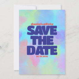 Deep Paarse Soft Wedding Save The Date