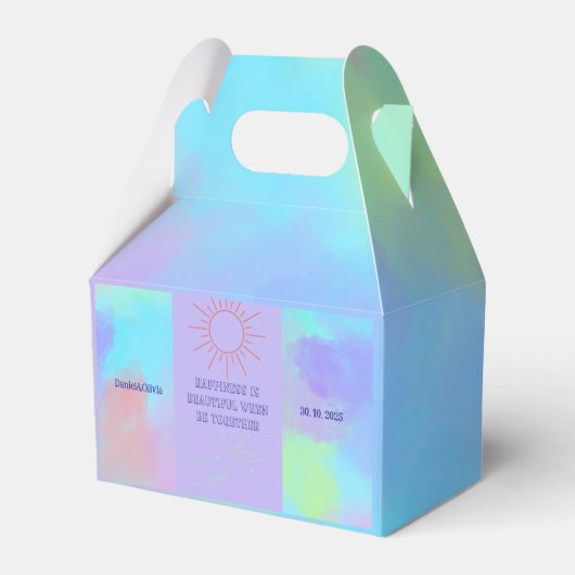 Deep Paarse Soft Wedding Stuff Bedankdoosjes (Voorkant Zijde)