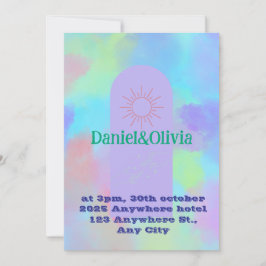 Deep Paarse Soft Wedding Stuff Kaart