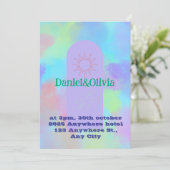 Deep Paarse Soft Wedding Stuff Kaart (Staand voorkant)