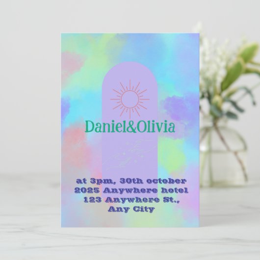 Deep Paarse Soft Wedding Stuff Kaart (Staand voorkant)