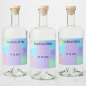 Deep Paarse Soft Wedding Stuff Likeurfles Etiket (Flessen)