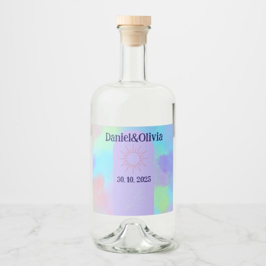 Deep Paarse Soft Wedding Stuff Likeurfles Etiket (Voorkant)