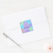 Deep Paarse Soft Wedding Stuff Vierkante Sticker (Envelop)