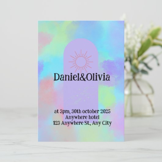 deep Paarse soft weeding stuff Kaart (Staand voorkant)