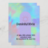 deep Paarse soft weeding stuff Kaart (Voorkant / Achterkant)