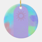 deep Paarse soft weeding stuff Keramisch Ornament (Achterkant)