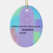 deep Paarse soft weeding stuff Keramisch Ornament (Rechts)