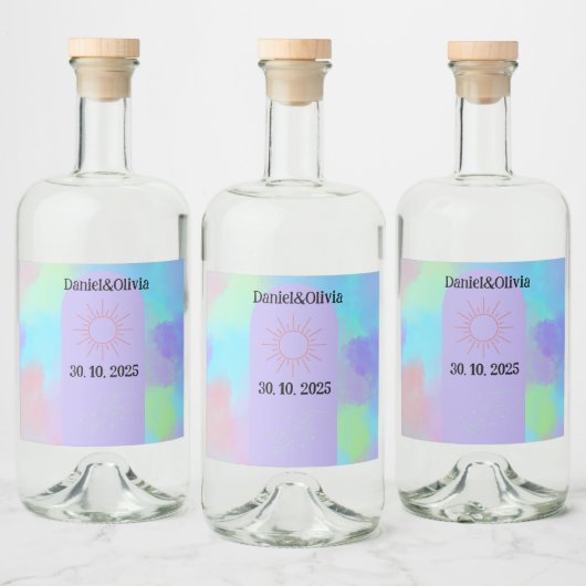 deep Paarse soft weeding stuff Likeurfles Etiket (Flessen)