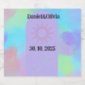 deep Paarse soft weeding stuff Likeurfles Etiket (Enkel label)