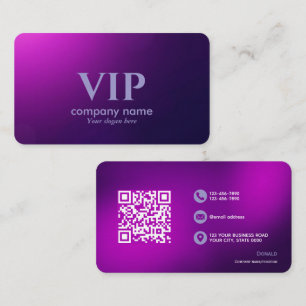Deep Paarse VIP – Volledig  & Elegant Visitekaartje