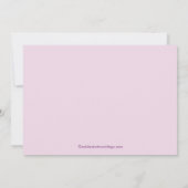 Deep Paarse Vlaanderen Bridal Shower Kaart (Achterkant)