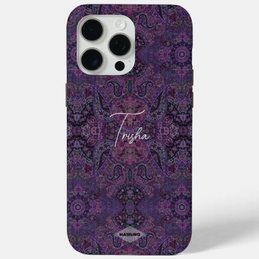 Deep Paarse zigeuner ontwerp mobiele telefoon case (Achterkant)