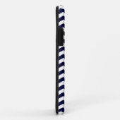 Deep Pacific Blue Wave Chevron met naam Case-Mate iPhone Case (Achterkant/rechts)