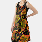 Deep Paisley Goud Sinaasappel Bruin Mooi Schort (Insitu)