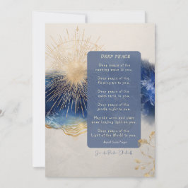Deep Peace Irish / Ancient Gaelic zegen flat Bedankkaart