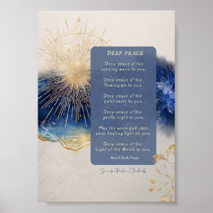 Deep Peace Irish / Gaelic zegening quote Poster