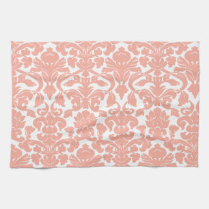 Deep Peach Damask Theedoek